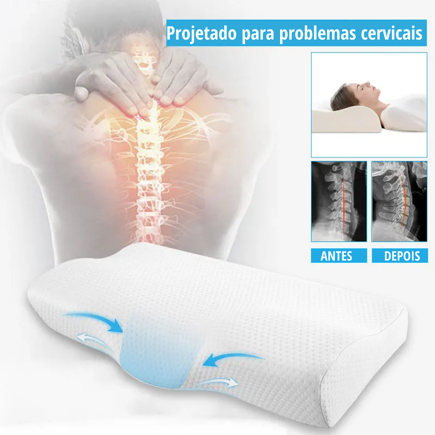 Travesseiro Flex Ortopédico – Saúde do Sono Tranquilo e Restaurador