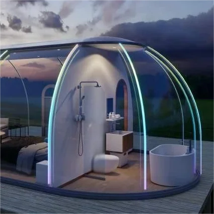 XZ OEM ODM Low Price Hot Sell Luxury Clear Transparent Camping Hotel Round Polycarbonate Glamping Prefab Dome House