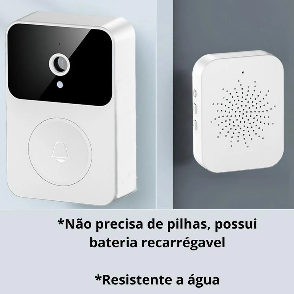 Campainha Wi-Fi Inteligente - Sensor Local Sonoro - Vídeo Câmera - Veja Sua Visita Pelo Celular