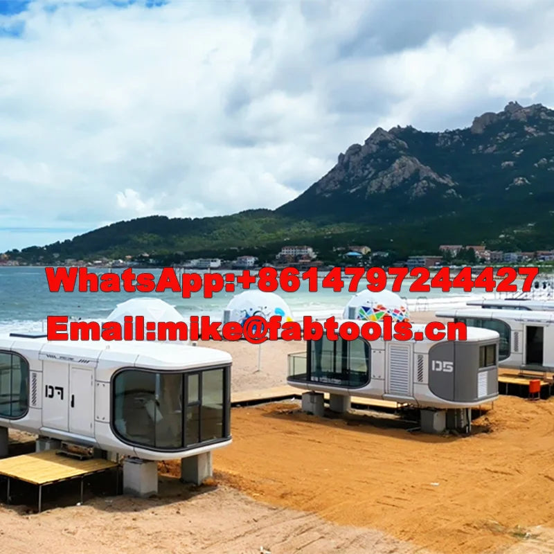 The Space Capsule Hotel of Modern Architectural Style Office Pods Is a Portable and Quickly Installable Mobile House