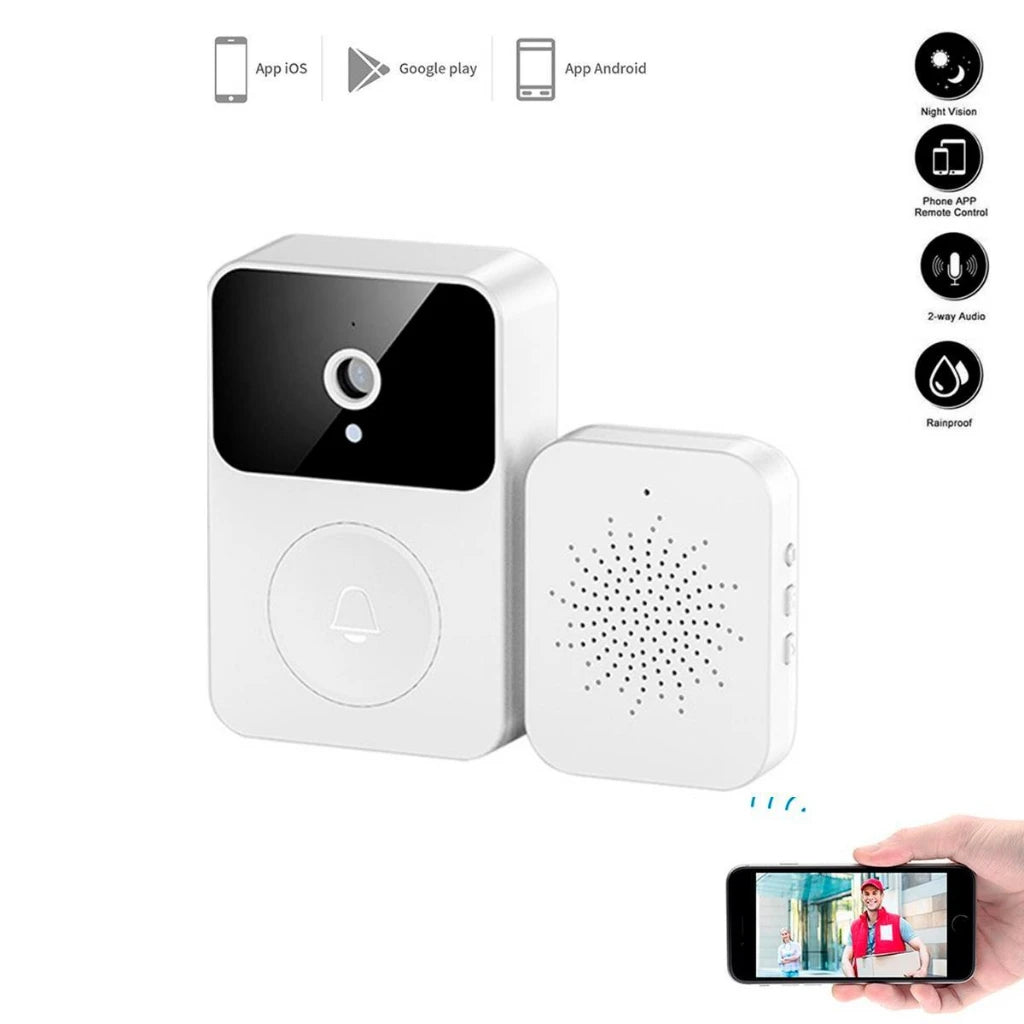 Campainha Wi-Fi Inteligente - Sensor Local Sonoro - Vídeo Câmera - Veja Sua Visita Pelo Celular