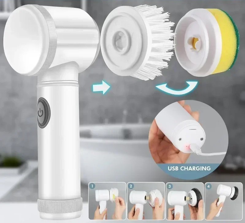 Xiaomi 3-in-1 Poderosa Escova Elétrica de Limpeza Cozinha Banheiro Portátil