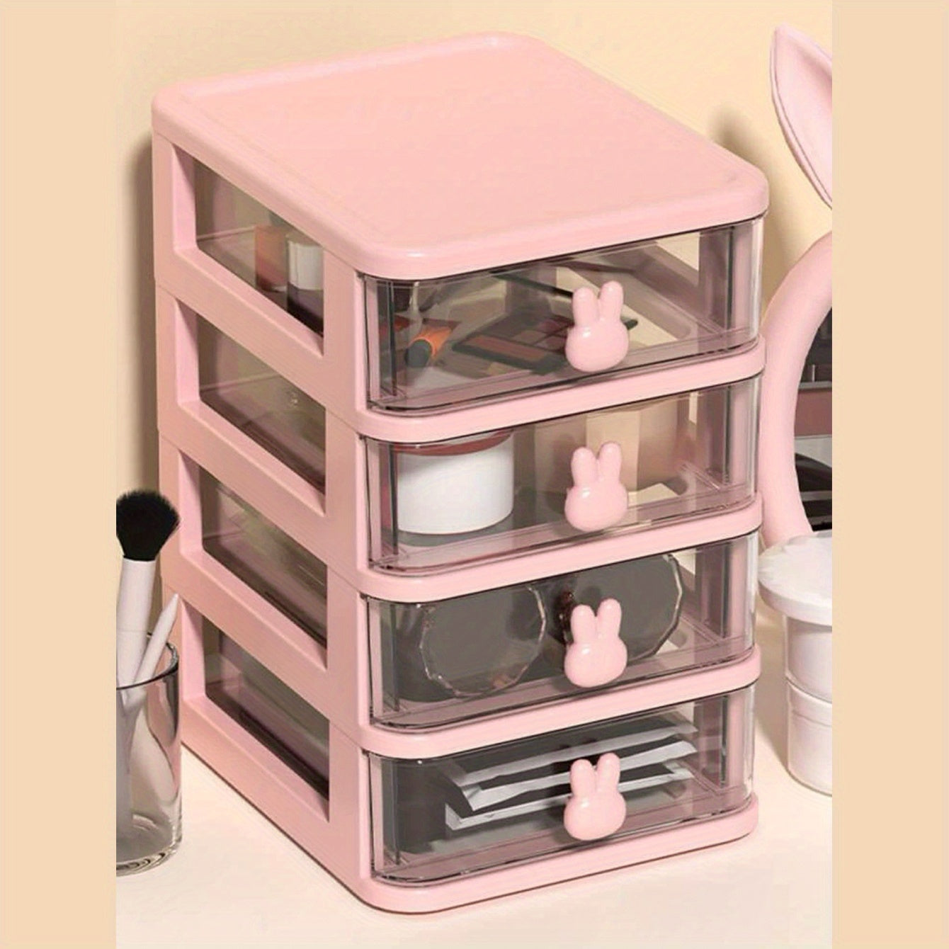 Gaveteiro Rosa Organizador Multicolorido