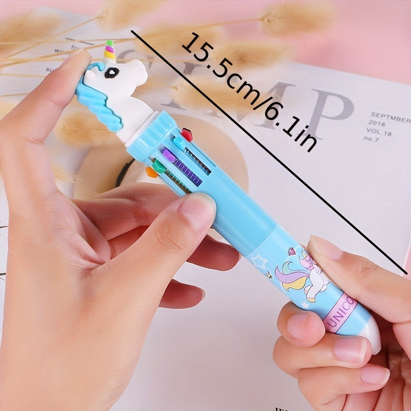 Conjunto de 1 Caneta Esferográfica Kawaii - 10 Canetas em Gel Coloridas para Estudantes, Material de Escritório, Artigos de Papelaria Divertidos para o Halloween e Presente de Natal