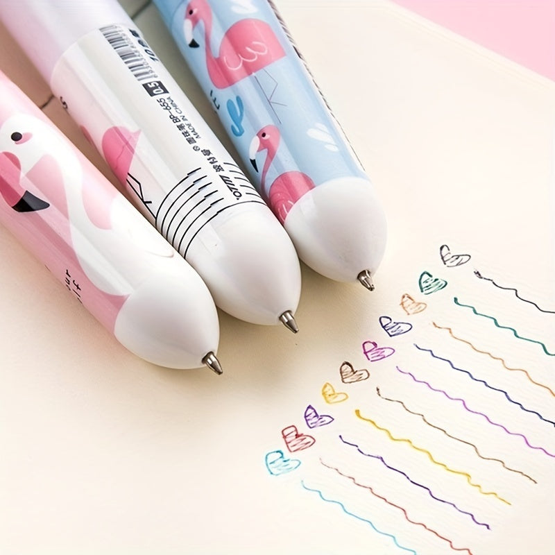 Conjunto de 1 Caneta Esferográfica Kawaii - 10 Canetas em Gel Coloridas para Estudantes, Material de Escritório, Artigos de Papelaria Divertidos para o Halloween e Presente de Natal