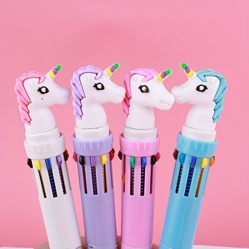 Conjunto de 1 Caneta Esferográfica Kawaii - 10 Canetas em Gel Coloridas para Estudantes, Material de Escritório, Artigos de Papelaria Divertidos para o Halloween e Presente de Natal