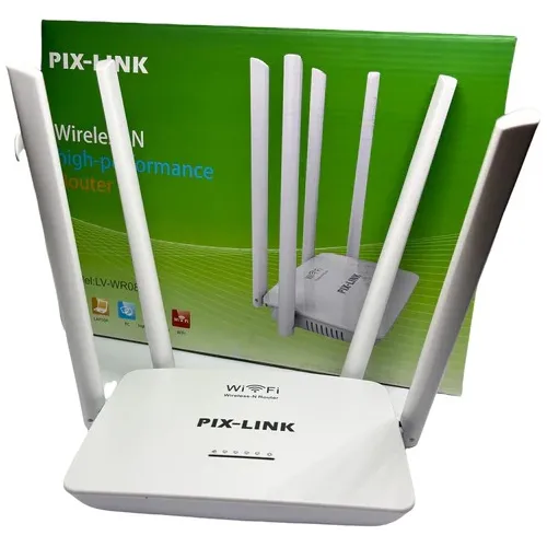 Roteador PIX-LINK 300Mbps LV-WR08 Dynamic Função Modem Firewall Multidirecional - Performance Alta Velocidade