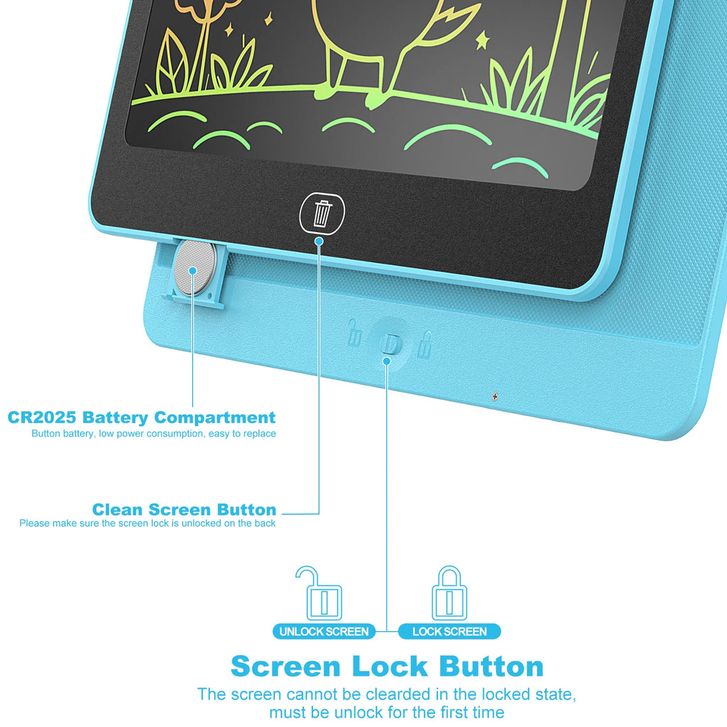Tablet de Escrita LCD 16 Polegadas - Lousa Digital Colorida Edições Criativas