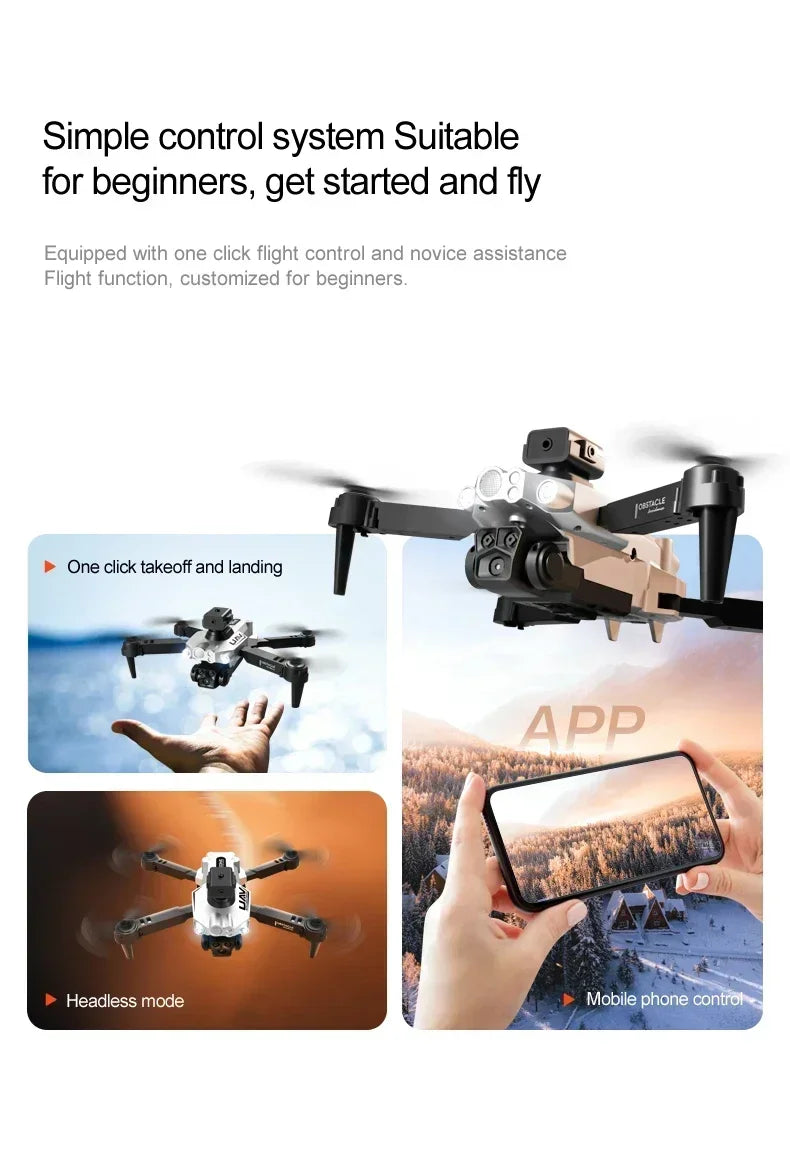 Drone 8K Bexine Series LU200/600 - Fotografia Aérea Profissional LinhaTop 5G GPS WiFi Camera Tripla