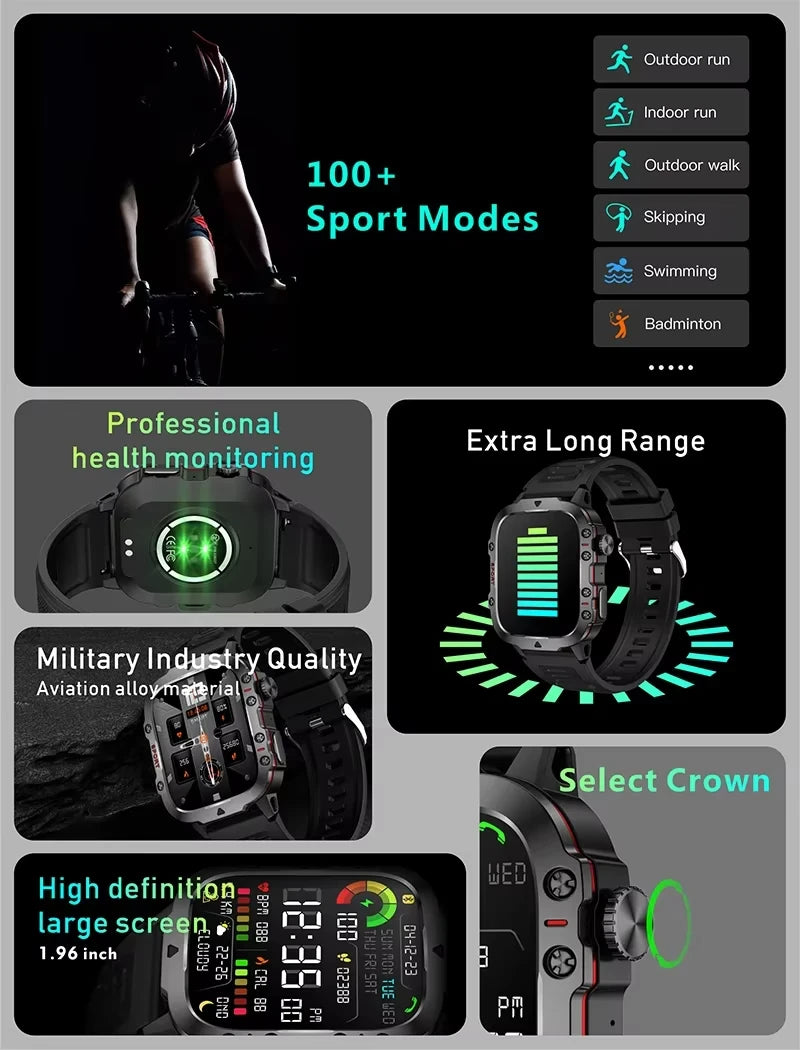 Relógio Inteligente Smartwatch LAXASFIT Super Sport 1.81"HD Lançamento 2025