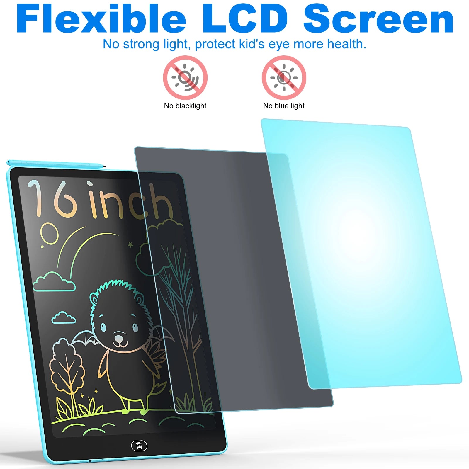 Tablet de Escrita LCD 16 Polegadas - Lousa Digital Colorida Edições Criativas