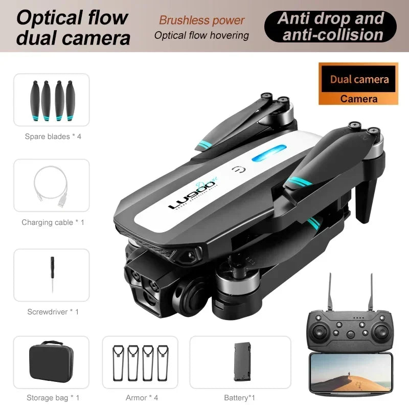 Drone 8K Bexine Series LU200/600 - Fotografia Aérea Profissional LinhaTop 5G GPS WiFi Camera Tripla