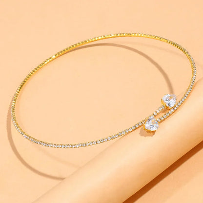 Colar Gargantilha Strass Design Neogótico