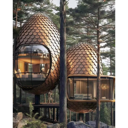 Custom Creative Seeds Wooden House luxury Portable Tiny Hotels Tree House