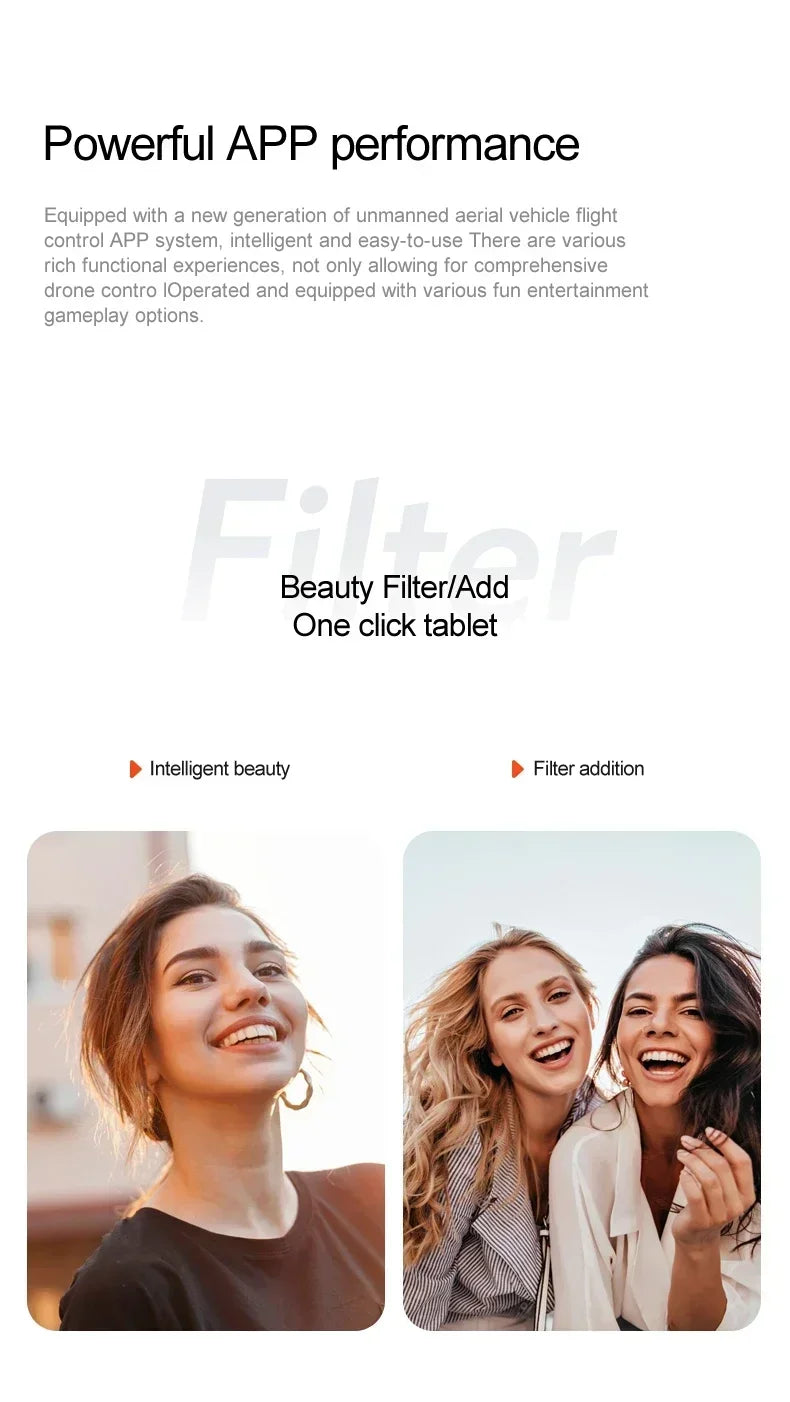 Drone 8K Bexine Series LU200/600 - Fotografia Aérea Profissional LinhaTop 5G GPS WiFi Camera Tripla