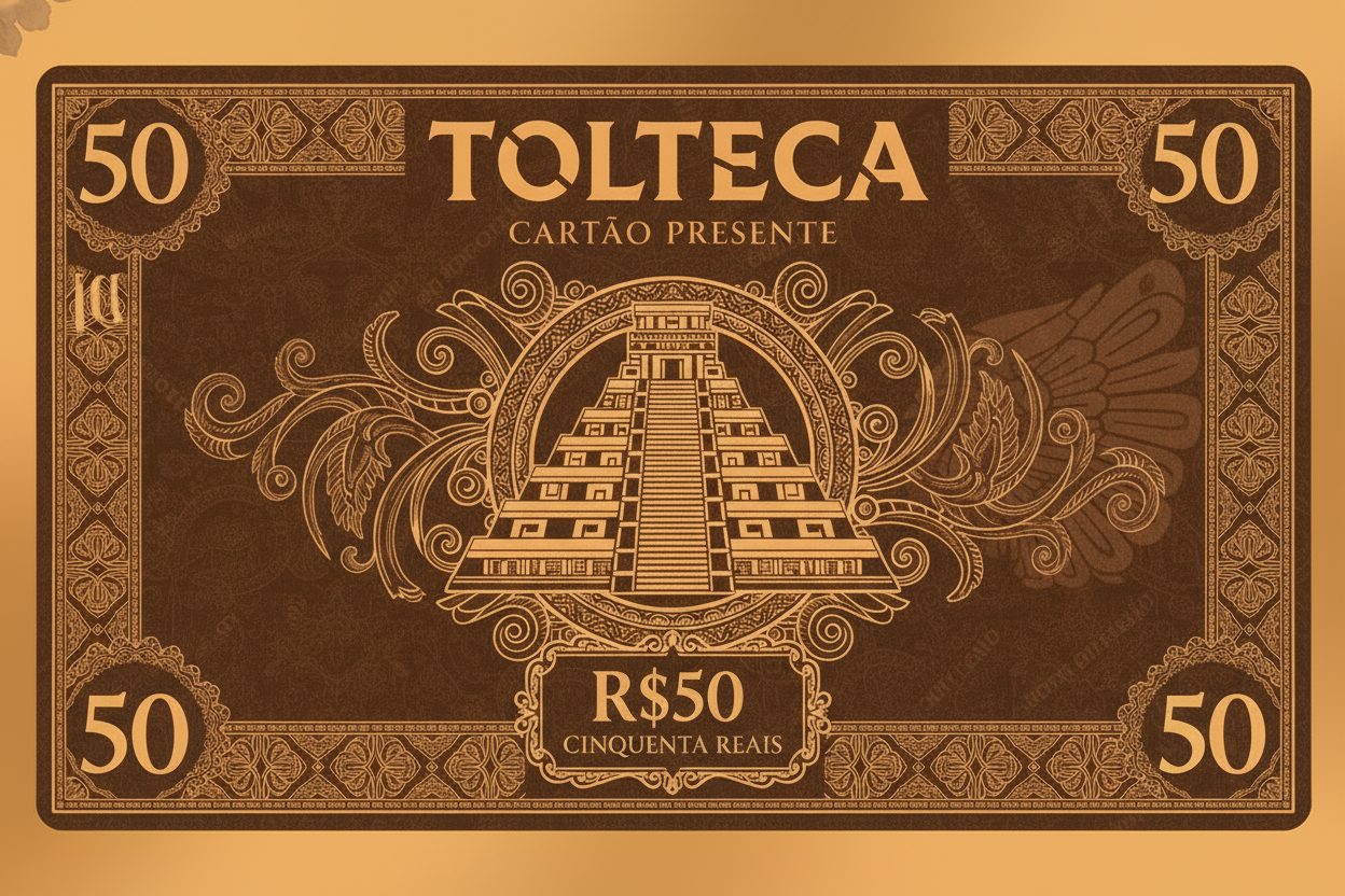 Cartão Presente Tolteca R$50 - Cinquenta Reais